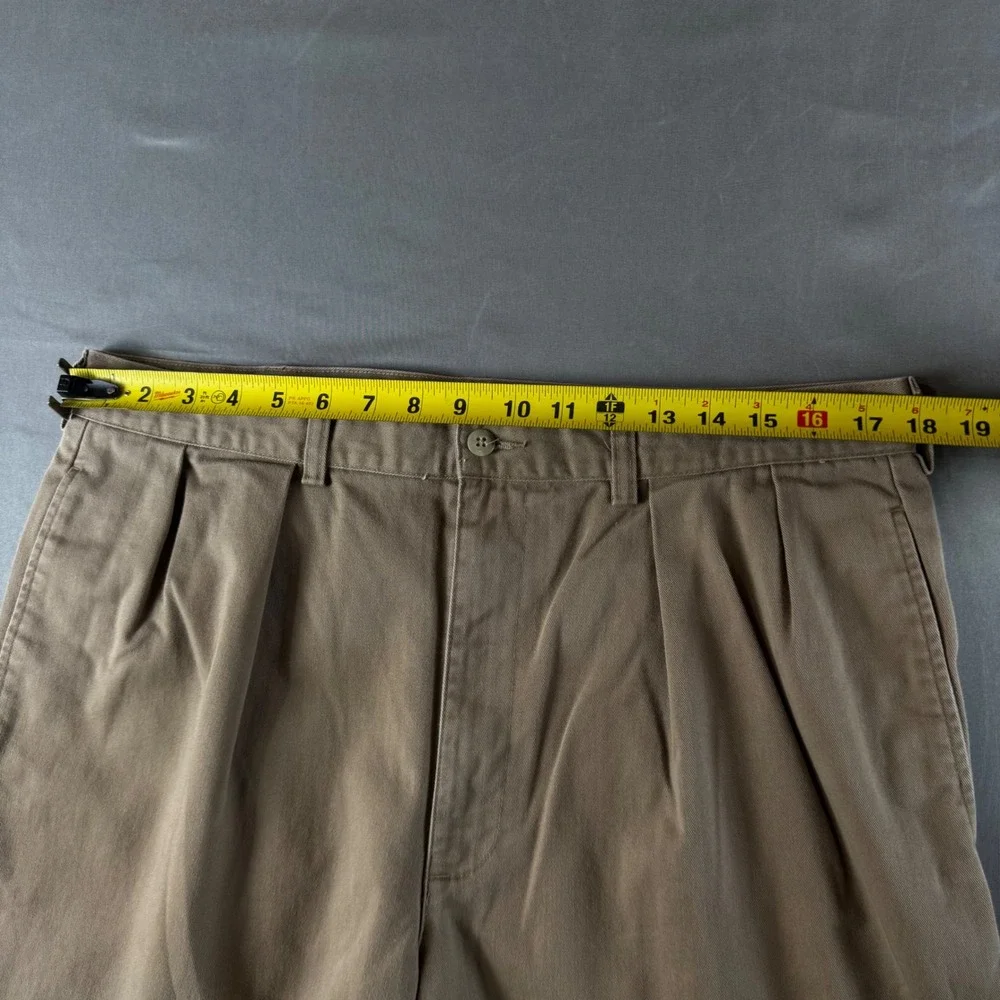 VTG Polo Ralph Lauren Tyler Short Mens 36 Tan Chino Cotton Shorts Y2K Preppy